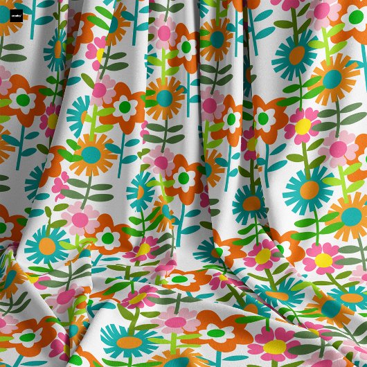 Stijlbloemen van 1960 stof