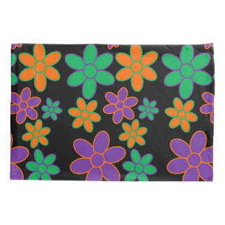Stijlbloemen van 70 s op een Hoesje met een piloot Kussensloop