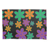 Stijlbloemen van 70 s op een Hoesje met een piloot Kussensloop (Voorkant)