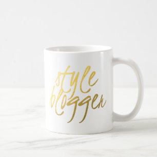 Stijlblogger - Gold Script Koffiemok