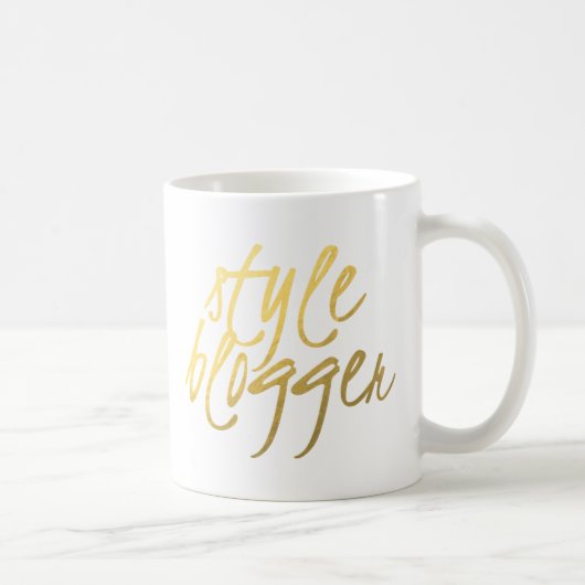 Stijlblogger - Gold Script Koffiemok (Rechts)