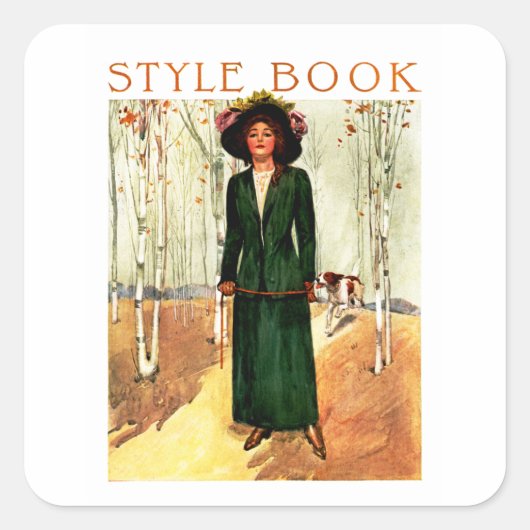 Stijlboek Vierkante Sticker (Voorkant)