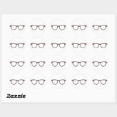 stijlbril ronde sticker (Vel)