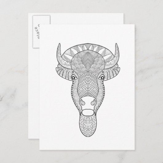 Stijlbull kop briefkaart (Voorkant / Achterkant)