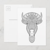 Stijlbull kop briefkaart (Voorkant / Achterkant)