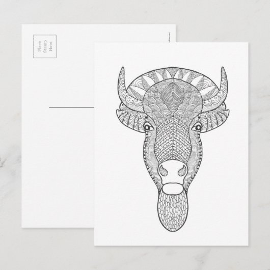 Stijlbull kop briefkaart (Voorkant / Achterkant)