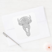 Stijlbull kop vierkante sticker (Envelop)