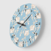  stijlcrème en blauwe Victoriaans Floral Grote Klok (Hoek)