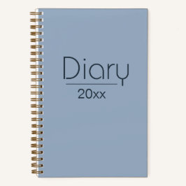  stijldagboek met jaar | Blauw-grijs dagboek Notitieboek