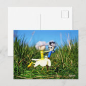 Stijldansende Fubby's in Narcissen jurk. Briefkaart (Voorkant / Achterkant)