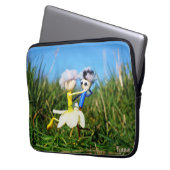 Stijldansende Fubby's in Narcissen jurk. Laptop Sleeve (Voorkant Links)