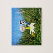 Stijldansende Fubby's in Narcissen jurk. Legpuzzel (Verticaal)