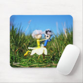 Stijldansende Fubby's in Narcissen jurk. Muismat (Met muis)