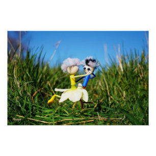 Stijldansende Fubby's in Narcissen jurk. Perfect Poster