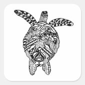 Stijldraaien Vierkante Sticker (Voorkant)