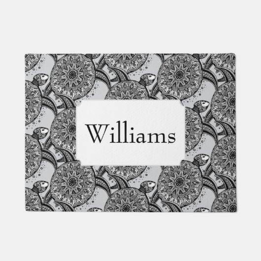 Stijldraaipatroon | Jouw namen toevoegen Deurmat (Voorkant)