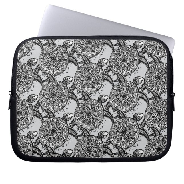 Stijldraaipatroon Laptop Sleeve (Voorkant)
