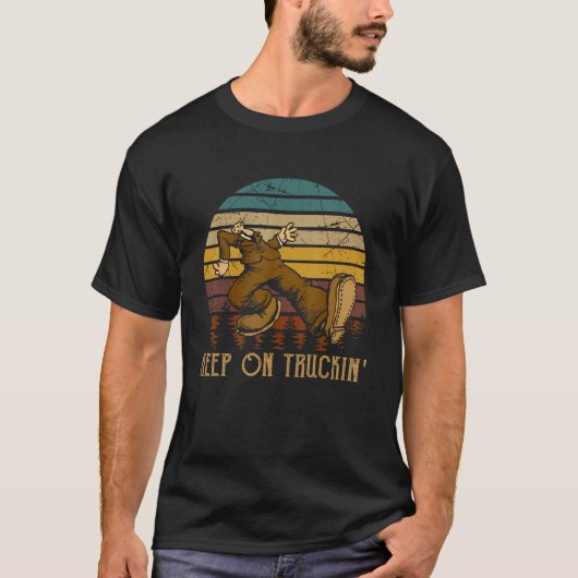  stijlen 70s Muziek Retro auto's blijven rijden T-shirt (Voorkant)