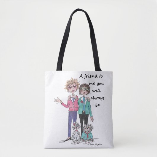 Stijlen komen en gaan, Wise Caricature, Waterverf Tote Bag (Voorkant)