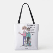 Stijlen komen en gaan, Wise Caricature, Waterverf Tote Bag (Achterkant)
