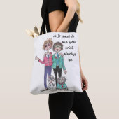 Stijlen komen en gaan, Wise Caricature, Waterverf Tote Bag (Dichtbij)