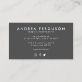  Stijlfotograaf bekleed Visitekaartje (Achterkant)