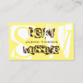 Stijlgeel wit en bruin met fotomonogram visitekaartje (Voorkant)