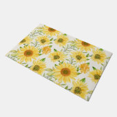 Stijlgeel zonnebloem deurmat (Schuin)