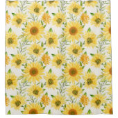 Stijlgeel zonnebloem douchegordijn (Voorkant)