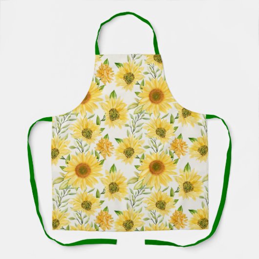 Stijlgeel zonnebloem schort (Voorkant)