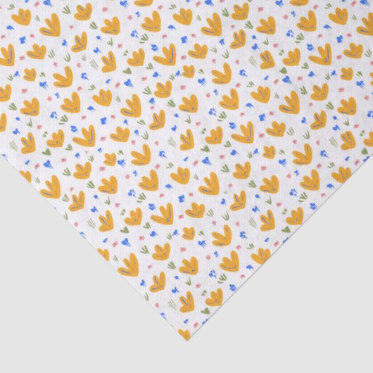 stijlgele wildbloemflesjesweefselpap tissuepapier (Detail)