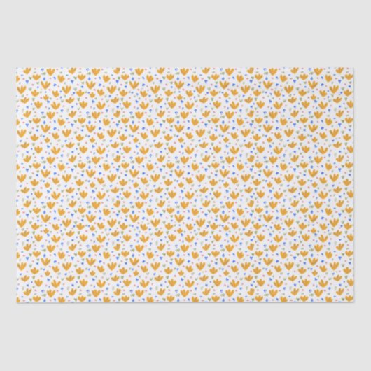 stijlgele wildbloemflesjesweefselpap tissuepapier (Voorkant)