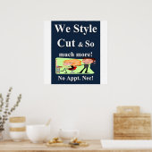 Stijlgesneden haircut Poster matte (Keuken)