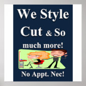 Stijlgesneden haircut Poster matte (Voorkant)