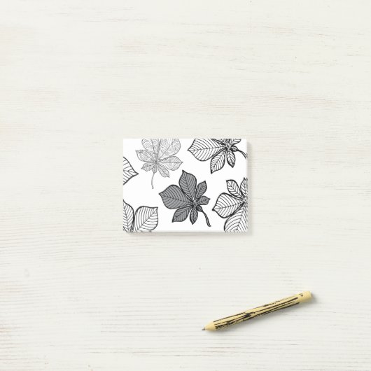 Stijlgevende bladeren 2 post-it® notes (Op bureau)