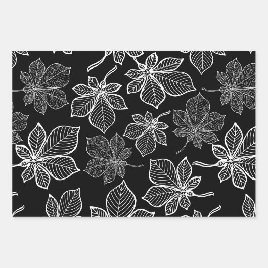 Stijlgevende bladeren 3 inpakpapier vel (Voorkant 3)