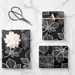 Stijlgevende bladeren 3 inpakpapier vel