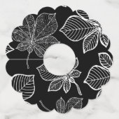 Stijlgevende bladeren 3 wijnglaslabel (Achterkant)