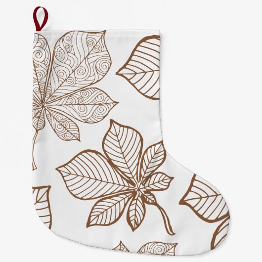 Stijlgevende bladeren 4 grote kerstsok (Voorkant)