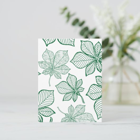 Stijlgevende bladeren 5 briefkaart (Staand voorkant)