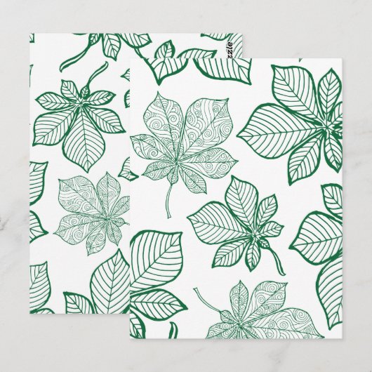 Stijlgevende bladeren 5 briefkaart (Voorkant / Achterkant)