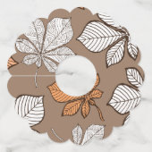 Stijlgevende bladeren 7 wijnglaslabel (Voorkant)