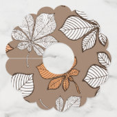 Stijlgevende bladeren 7 wijnglaslabel (Achterkant)