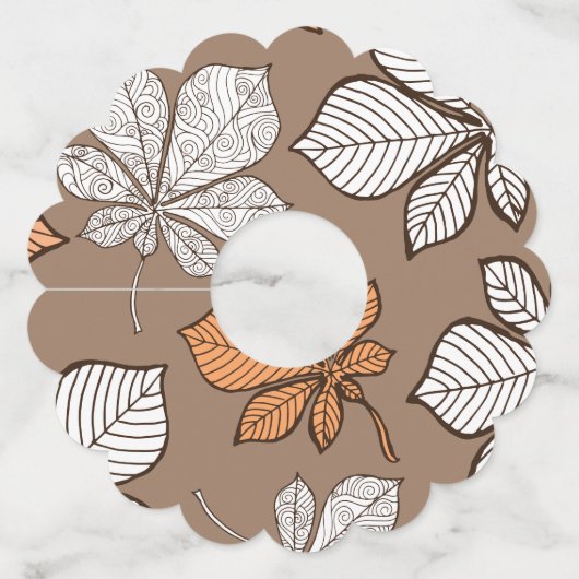 Stijlgevende bladeren 7 wijnglaslabel (Achterkant)