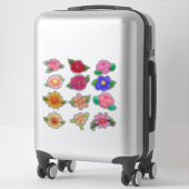  stijlgeverfde bloemen sticker (Koffer)