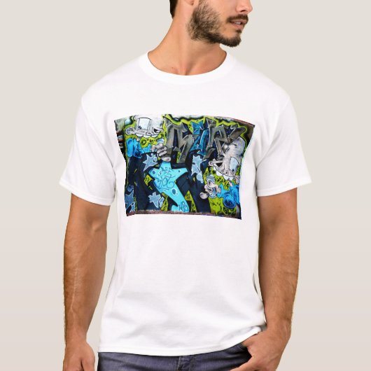 Stijlgraffiti-tekens plakken t-shirt (Voorkant)