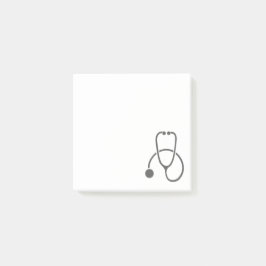 Stijlgrijze Stethoscoop op pastblauw Post-it® Notes