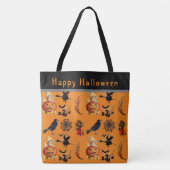 stijlhalloween Patroon Grote Canvas tas (Voorkant)