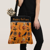 stijlhalloween Patroon Grote Canvas tas (Dichtbij)