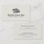  stijlillustratie van citroenen op ivoor visitekaartje (Voorkant / Achterkant)